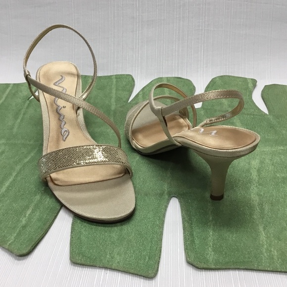 Nina New Gorgeous Gold Heels - Picture 3 of 9